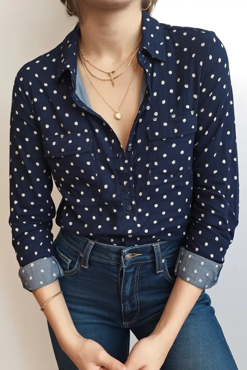 modern spring jeans outfit 2026 Print Play with a Retro Twist