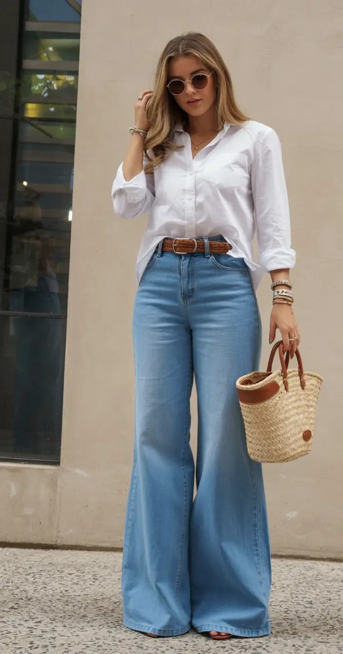 modern spring jeans outfit 2026 Coastal Grandma Goes City Chic