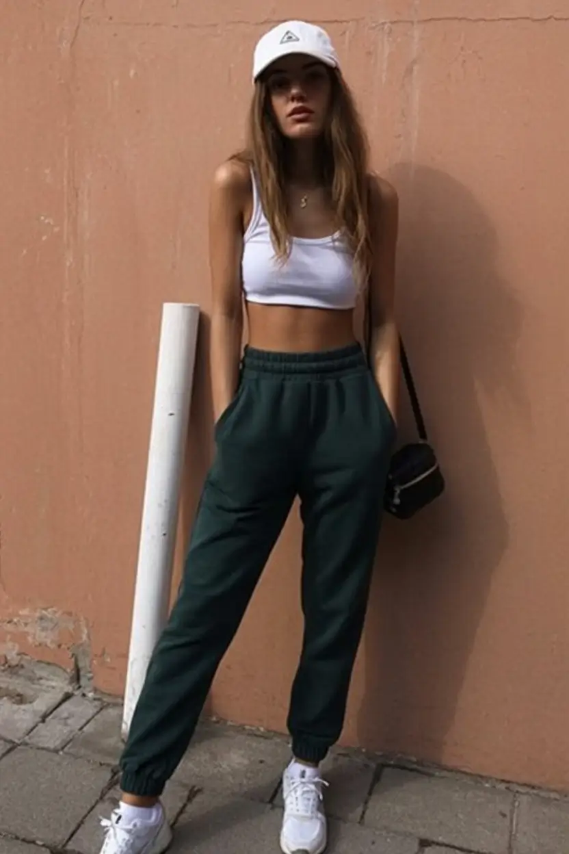 modern spring sport outfits for women 2026 Model-Off-Duty in Street Sport Mode