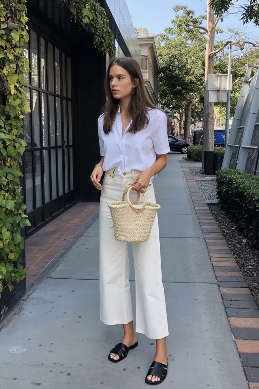 modern spring vacation outfits 2026+Clean Slate Chic