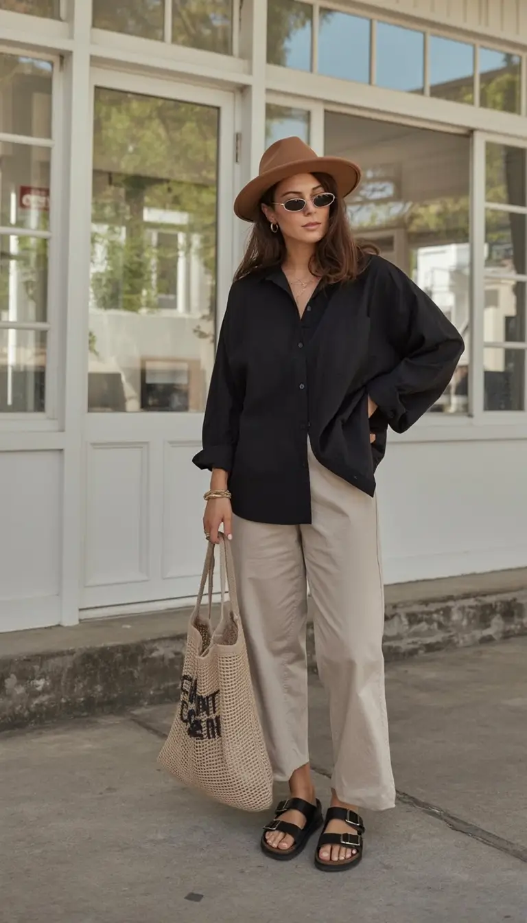 modern spring vacation outfits 2026+Earthy & Understated