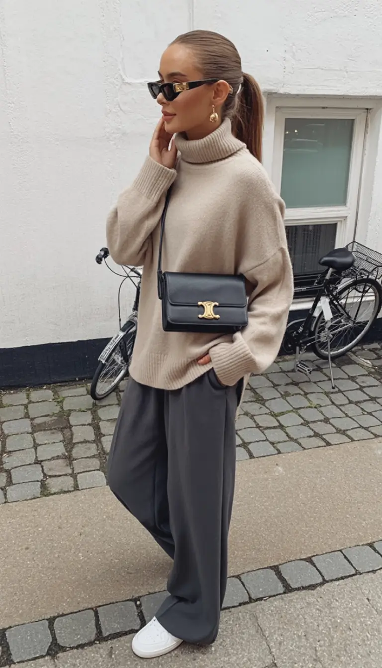 modern winter to spring outfits 2026 Neutrals with Bite Cashmere Meets Cool Girl