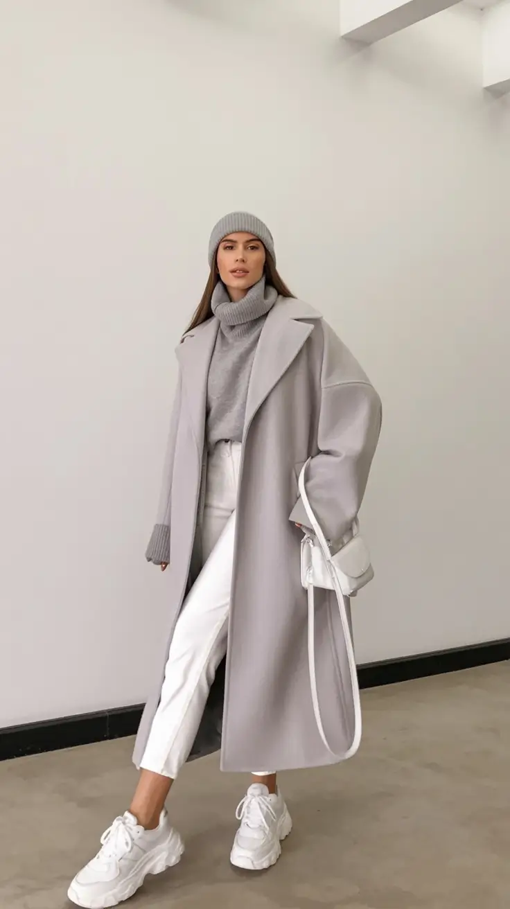 modern winter to spring outfits 2026 Cool Tones Hot Look Ice Grey Everything