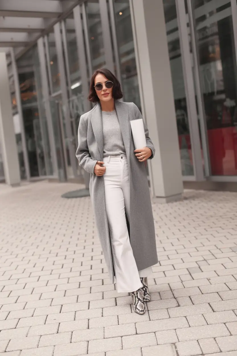 modern winter to spring outfits 2026 Monochrome Doesn’t Have to Be Boring