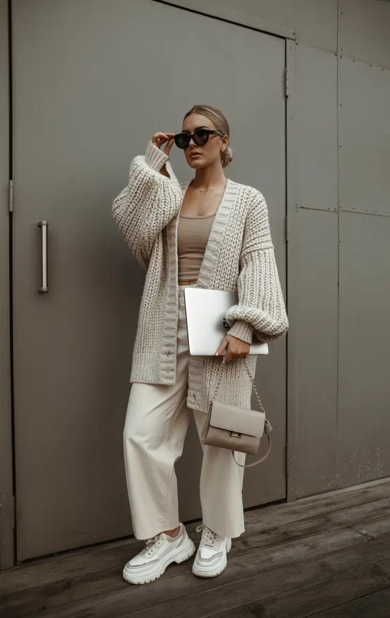 modern winter to spring outfits 2026 Tech-Ready Textures with Neutrals