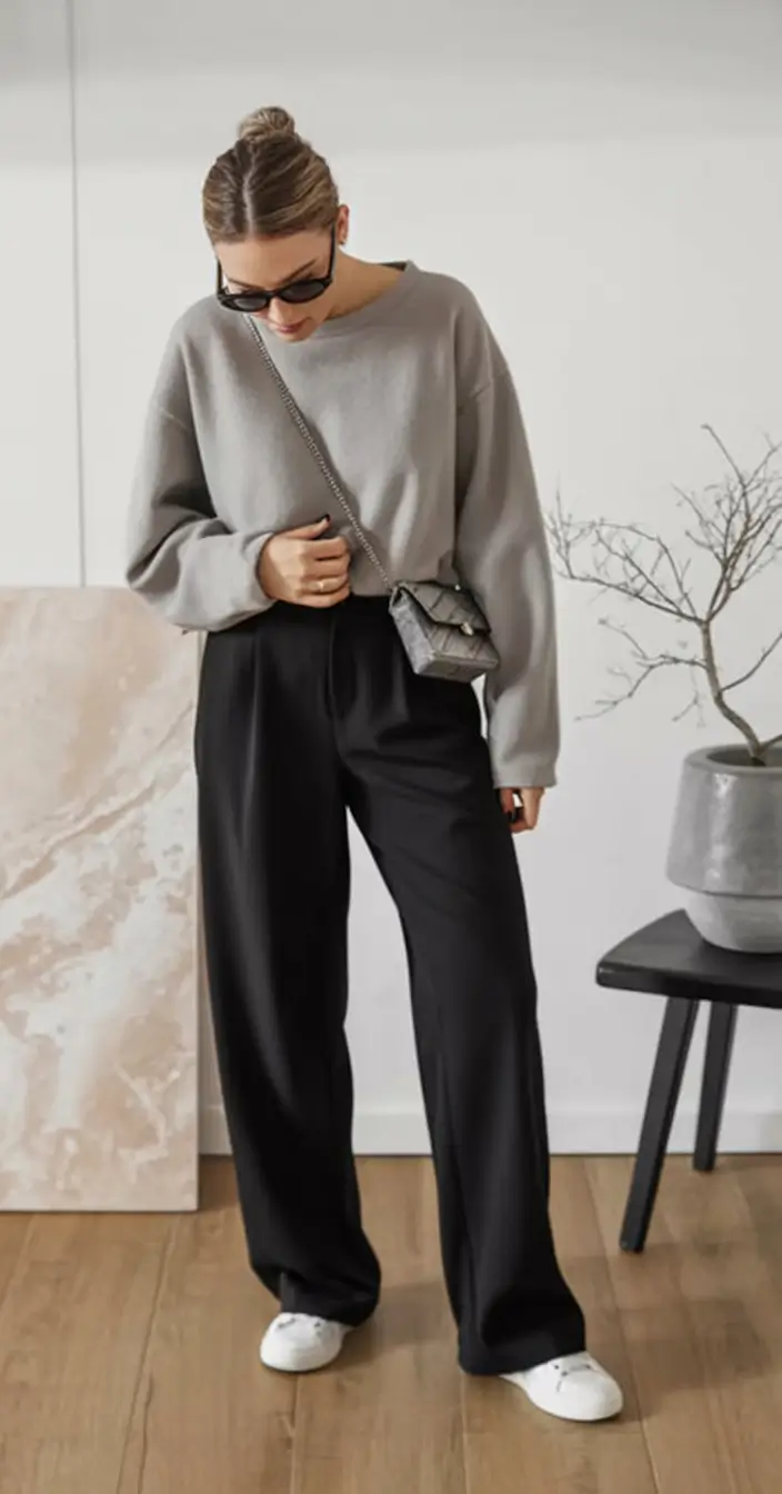 modern winter to spring outfits 2026 Elevated Slouch The Soft Power Suit