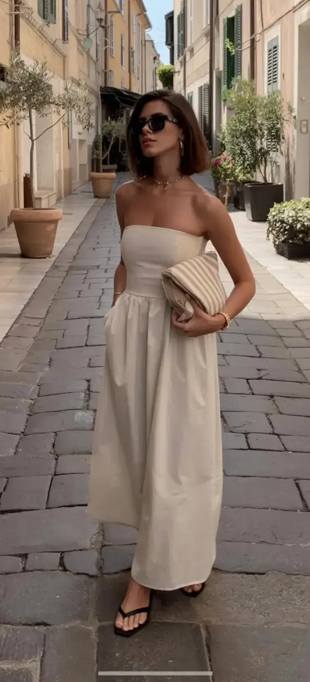 modest spring outfits elegant 2026 The Strapless Silhouette That Doesn’t Shout