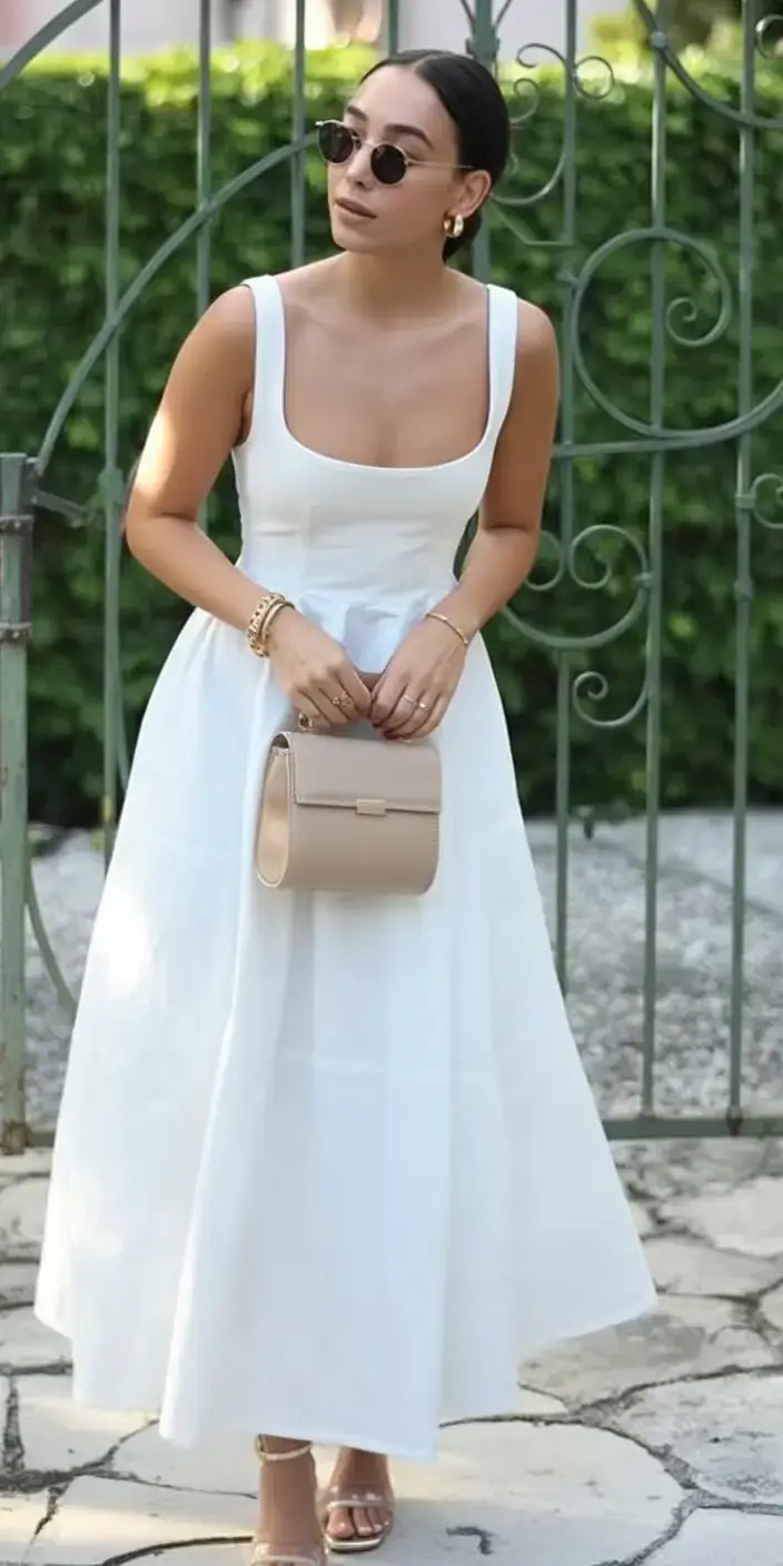 modest spring outfits elegant 2026 The New White Dress: Sharp, Sculpted, and Unapologetically Clean