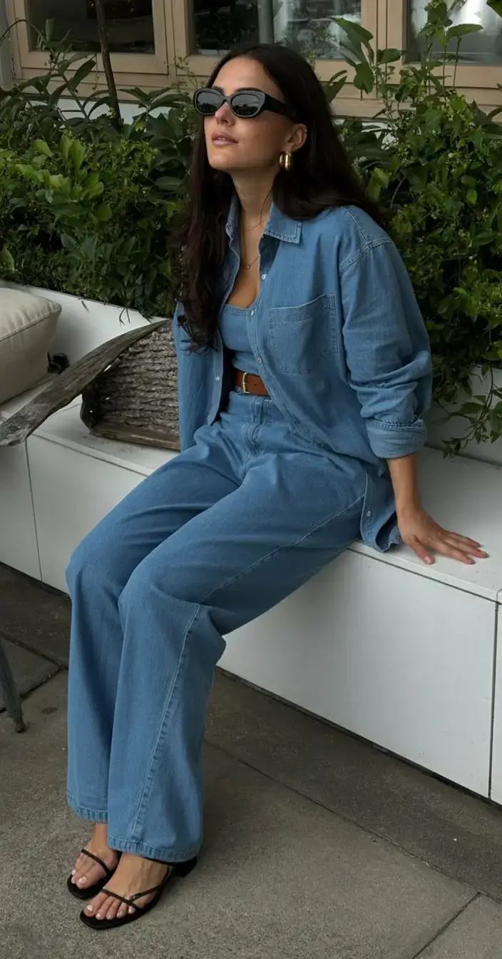 must have spring mom outfits 2026 Denim on Denim with Feminine Flair