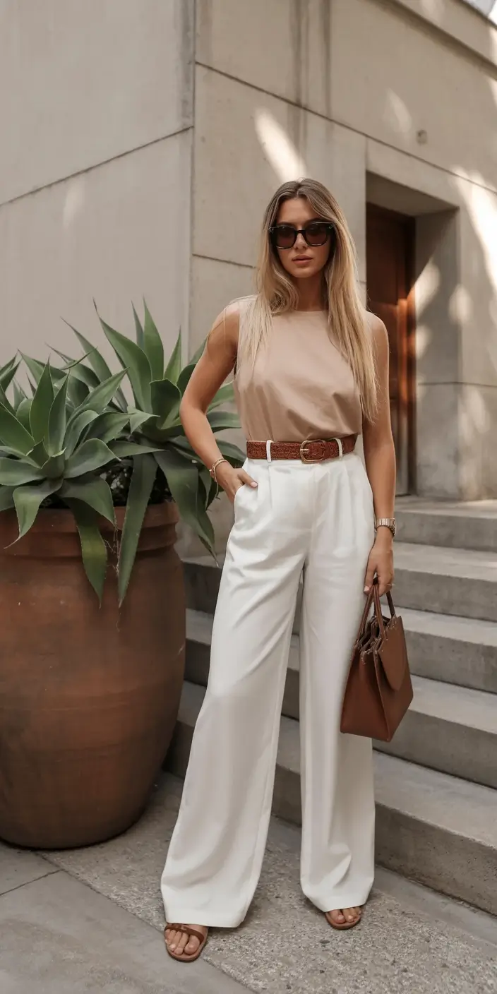 old money spring outfits 2026 looks Timeless Neutrals With a West Coast Attitude