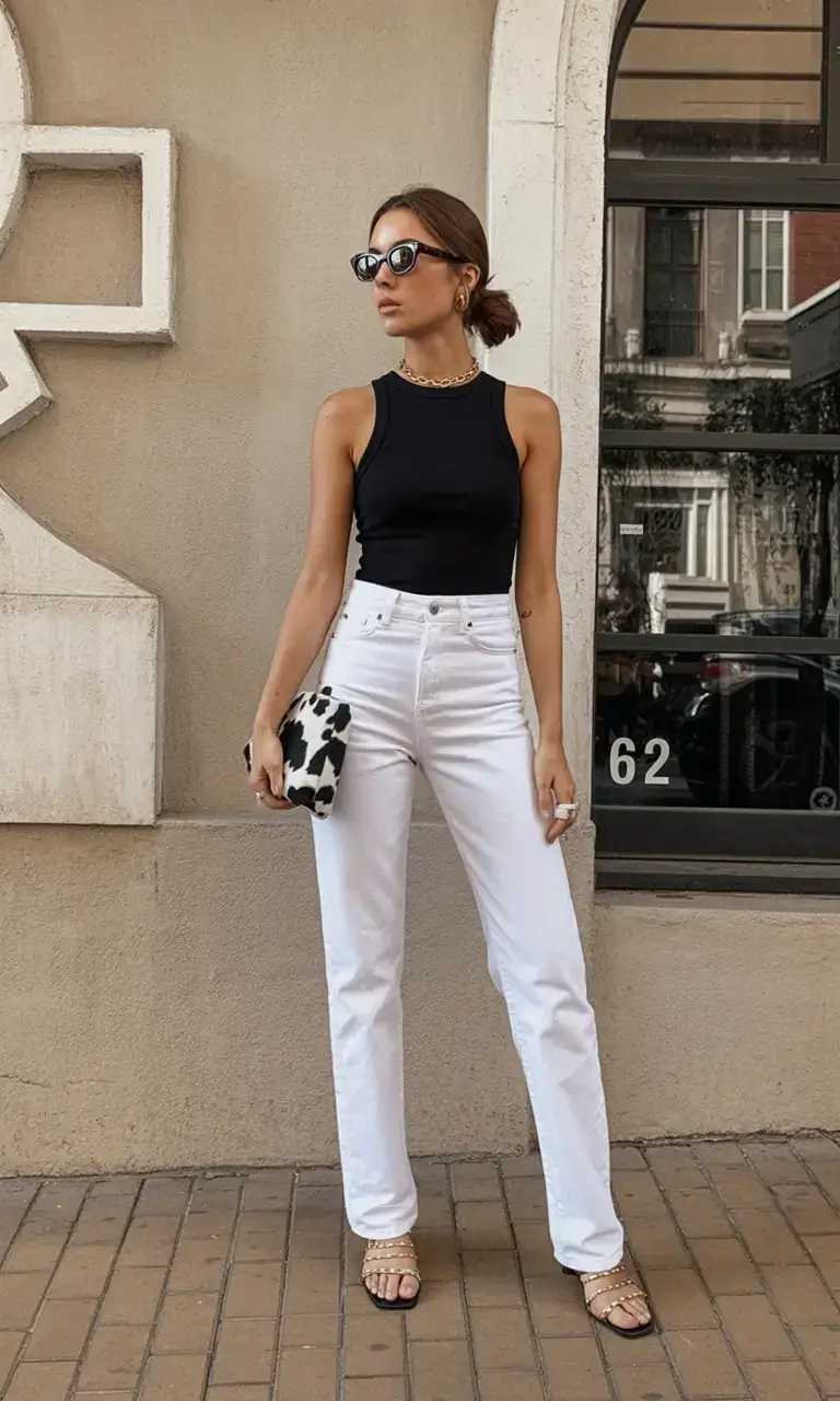 outfits ideas february 2026 Minimal Contrast with Maximum Impact