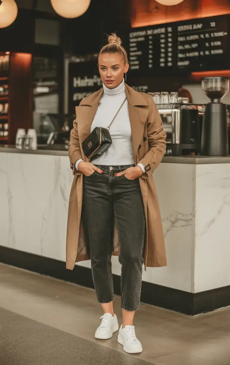 outfits ideas february 2026 Coffee-Date Chic with Classic Neutrals