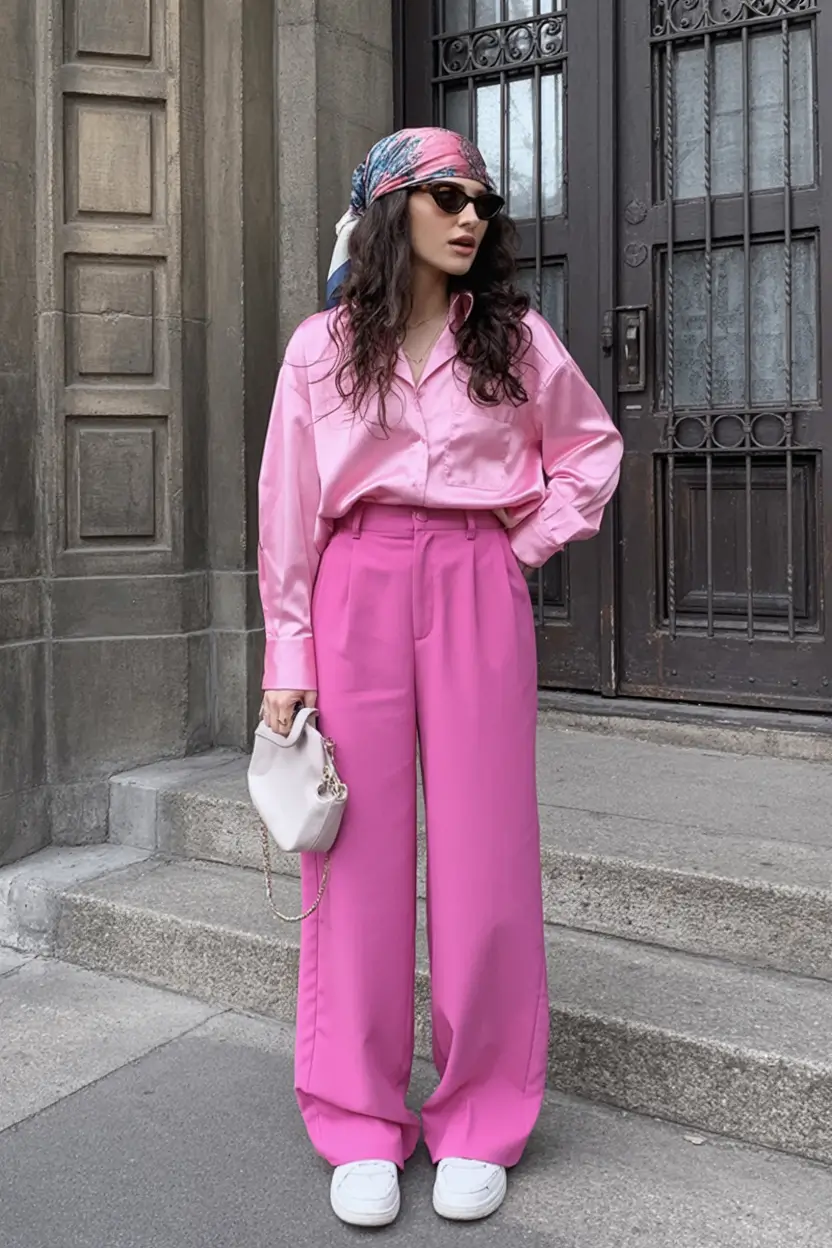 radiant spring travel outfits 2026 Bold & Beautiful in Bubblegum Silk