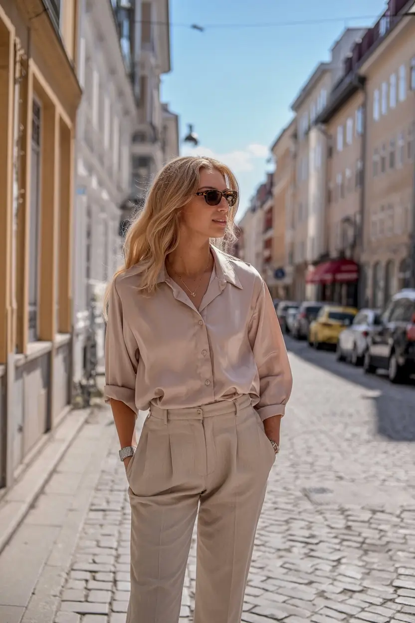 radiant spring travel outfits 2026 Understated Luxury on Cobblestone Streets