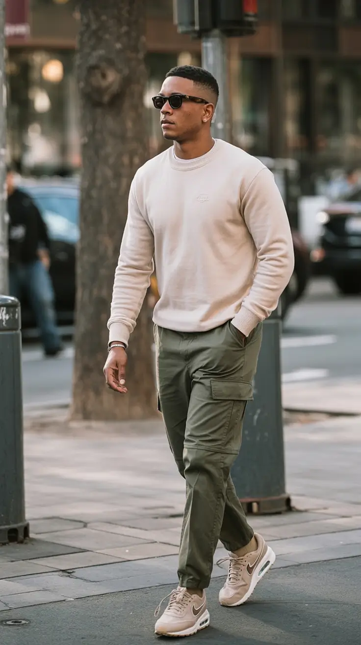 sharp spring outfits for men 2026 Casual Utility with Streetwear Ease