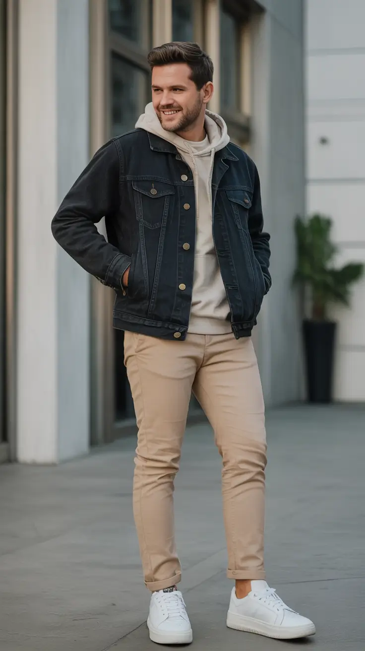 sharp spring outfits for men 2026 Layered Streetwear with a Modern Edge