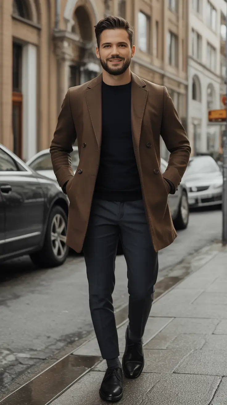 sharp spring outfits for men 2026 Downtown Classic with a Formal Twist