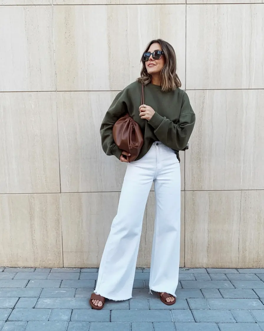 simple spring transition outfits 2026 designs+High Contrast with a Hint of Sport