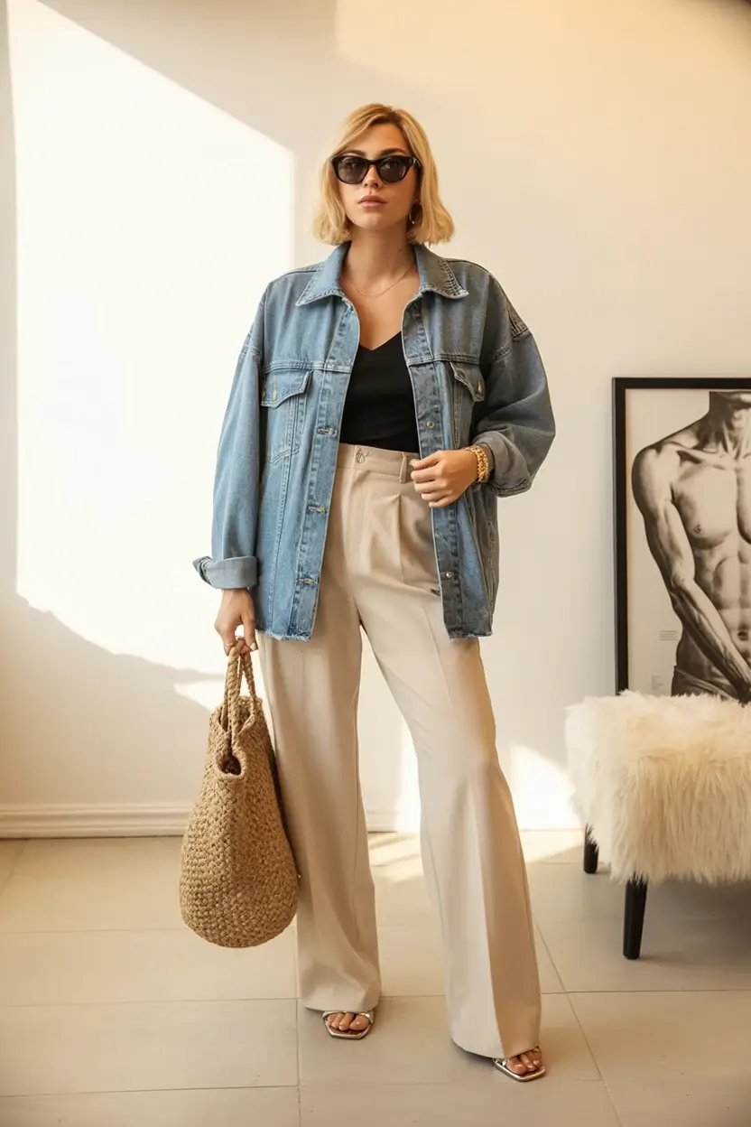 simple spring transition outfits 2026 designs+Laid-back Luxe with a Denim Twist