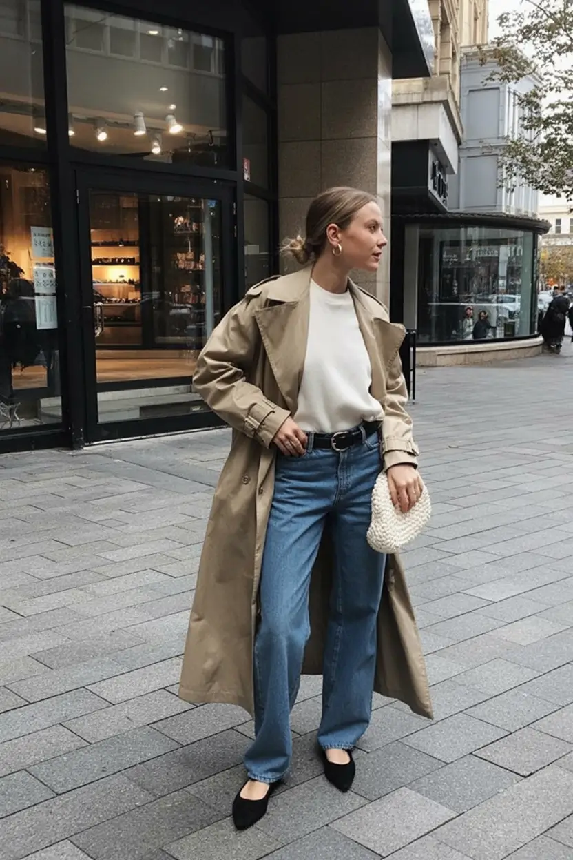 simple spring transition outfits 2026 designs+The Denim & Trench Equation