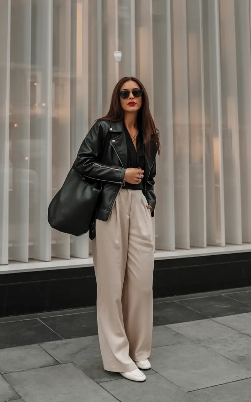 simple spring transition outfits 2026 designs+Bold Monochrome with an Edge
