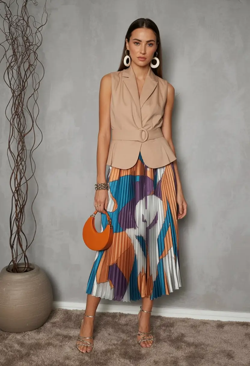 sophisticated spring fashion outfits 2026-Power Prints with a Neutral Edge