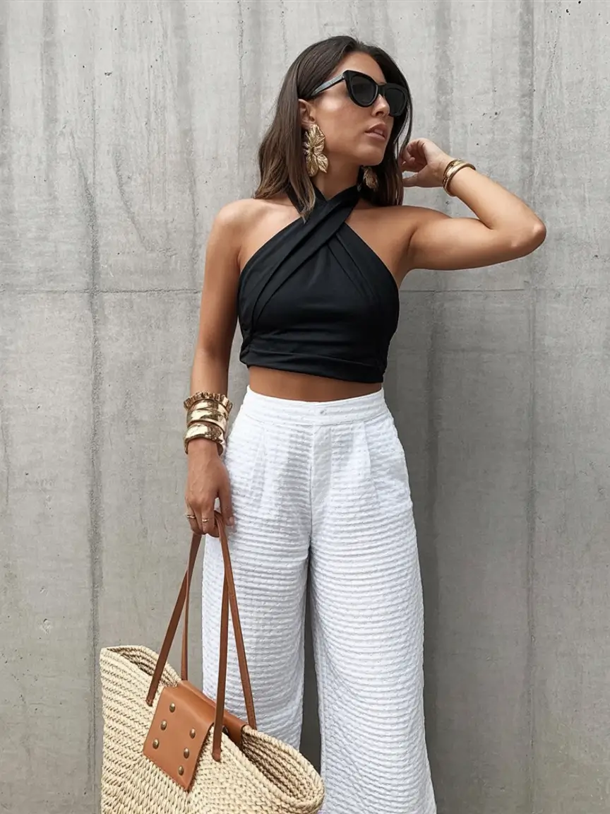 sophisticated spring fashion outfits 2026-Sleek Statement in Monochrome Contrast
