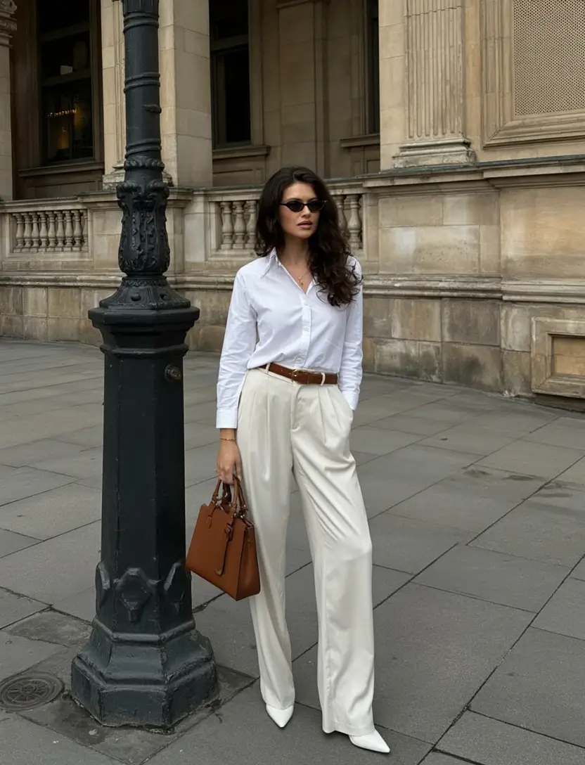 sophisticated spring fashion outfits 2026-White on White the Timeless Reset