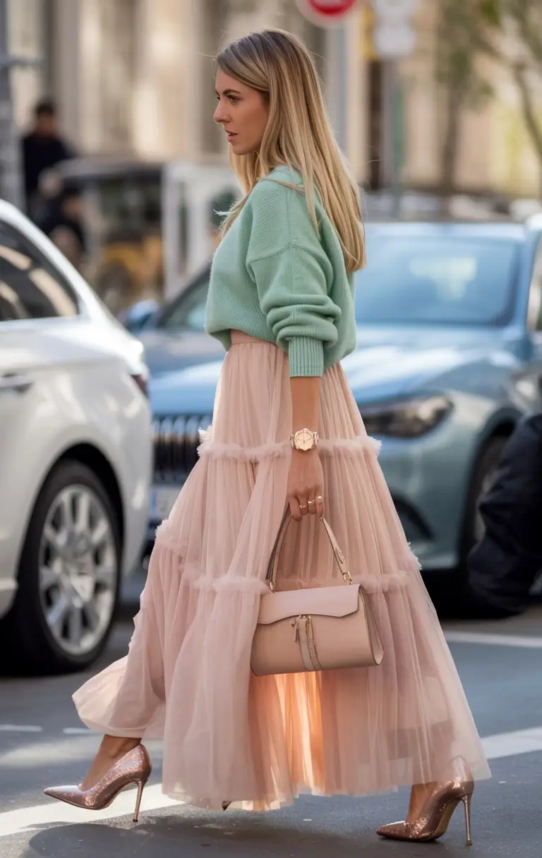 sophisticated spring fashion outfits 2026-Soft Drama Tulle with a Twist
