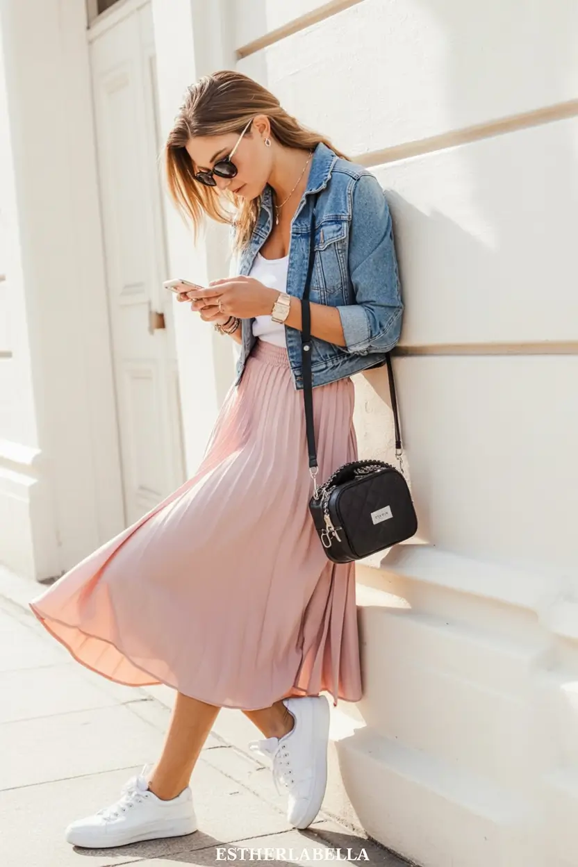 sophisticated spring fashion outfits 2026-Playful Grace in Pastel Movement