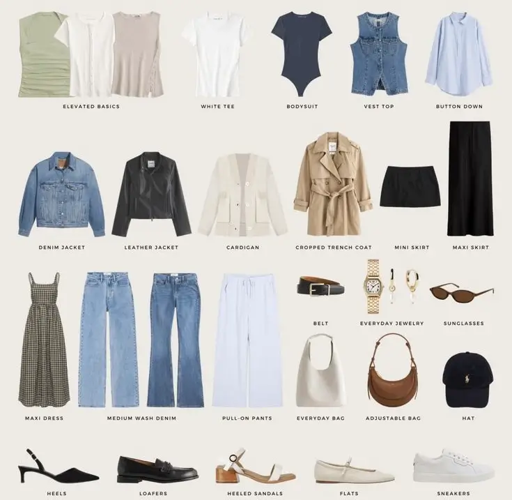 spring fashion capsule wardrobe 2026 Capsule Staples With a Casual Edge