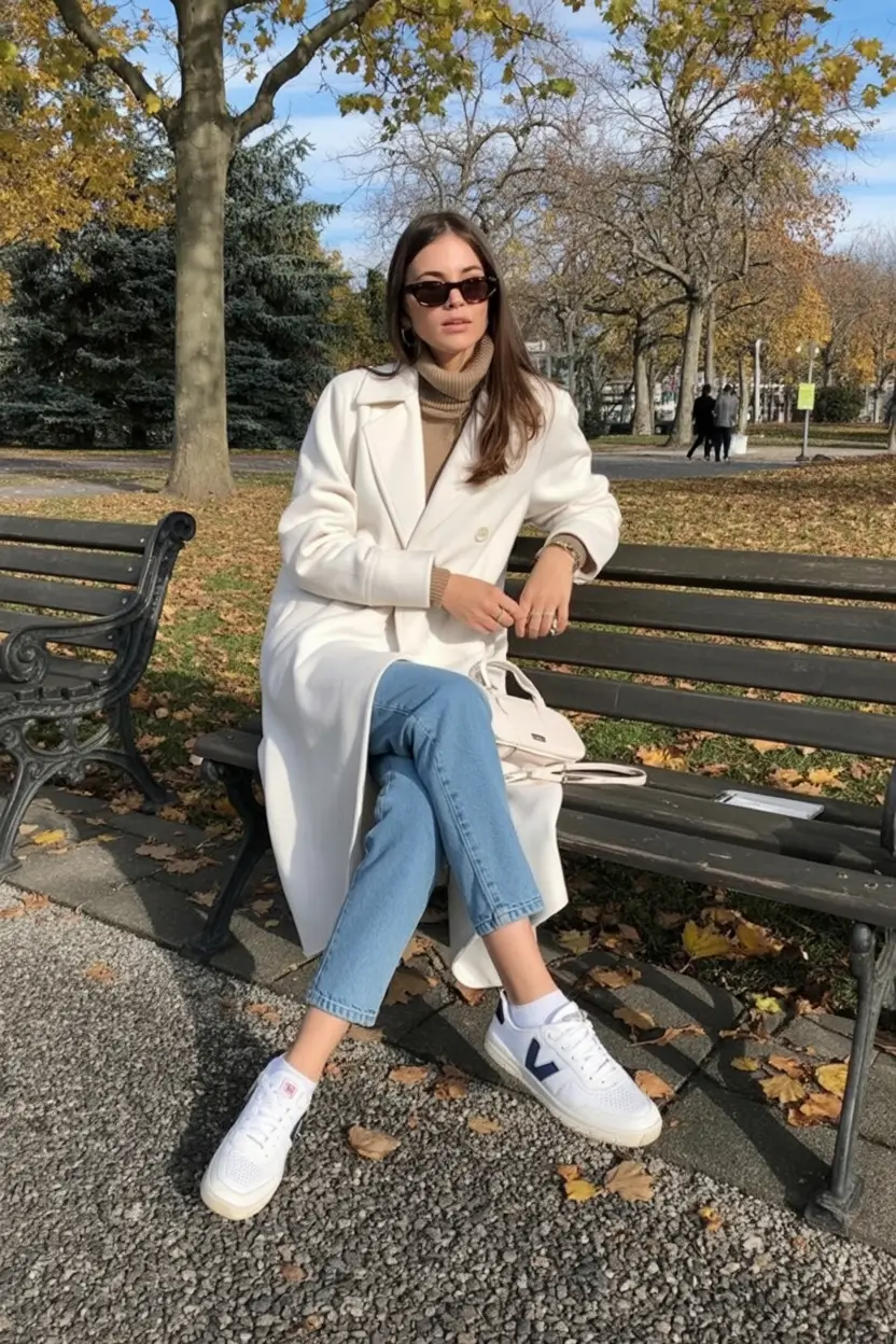 spring outfit inspiration sneakers 2026 Clean Layers for Slow Spring Afternoons