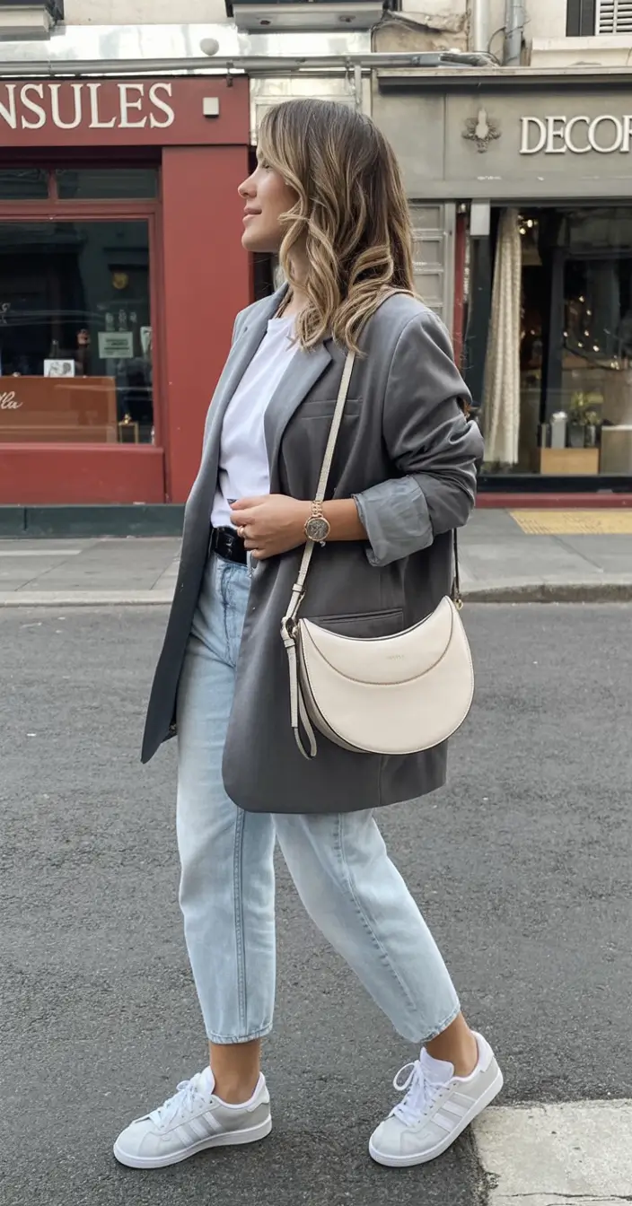 spring outfit inspiration sneakers 2026 Masculine Energy Feminine Finish