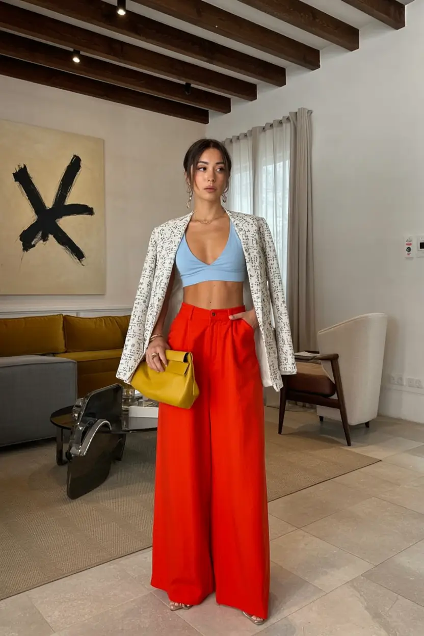 stylish spring miami outfits for 2026 Power Play in Primary Colors