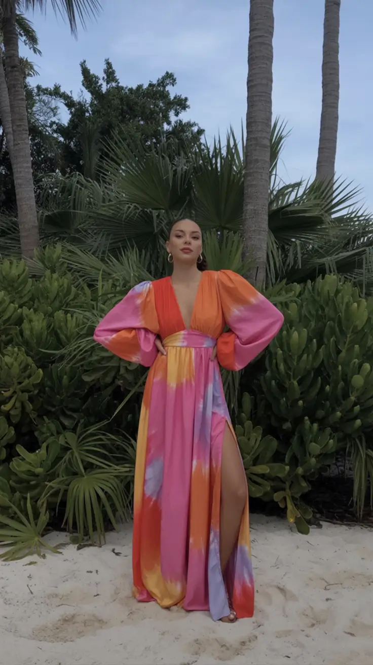 stylish spring miami outfits for 2026 Sunset Tie-Dye in Motion