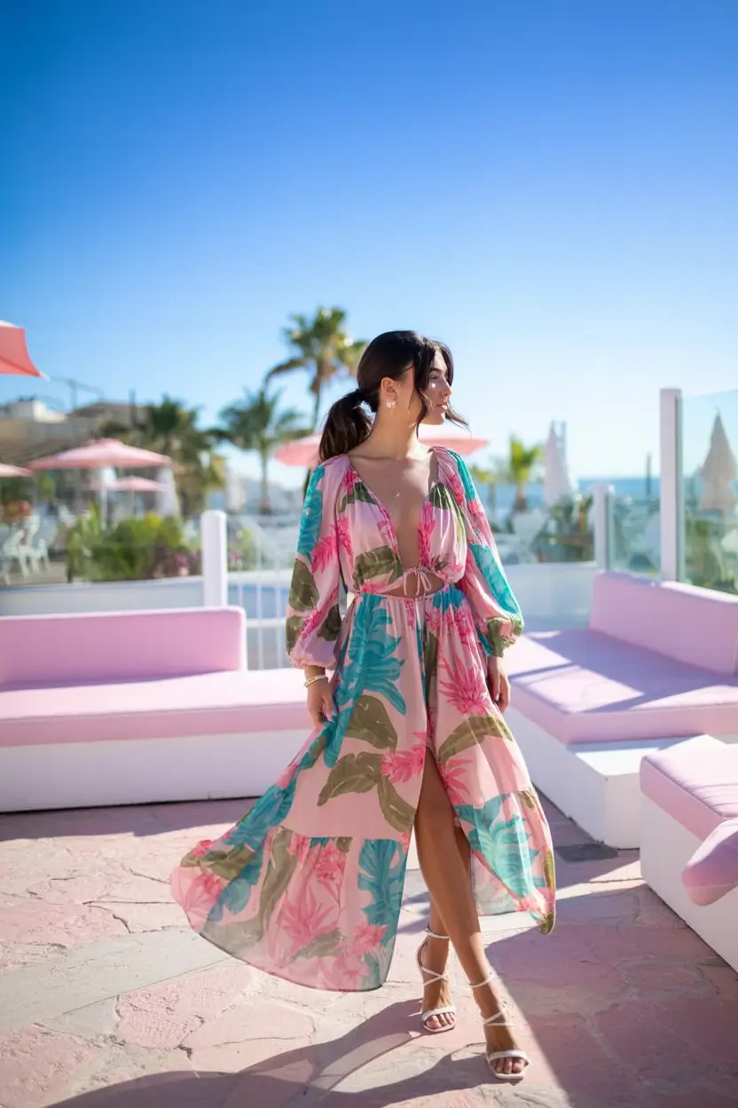 stylish spring miami outfits for 2026 Tropical Drama in Bloom