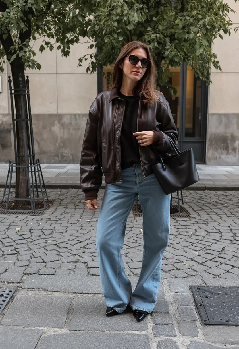 trendy spring leather jacket outfits 2026 Unpolished Chic