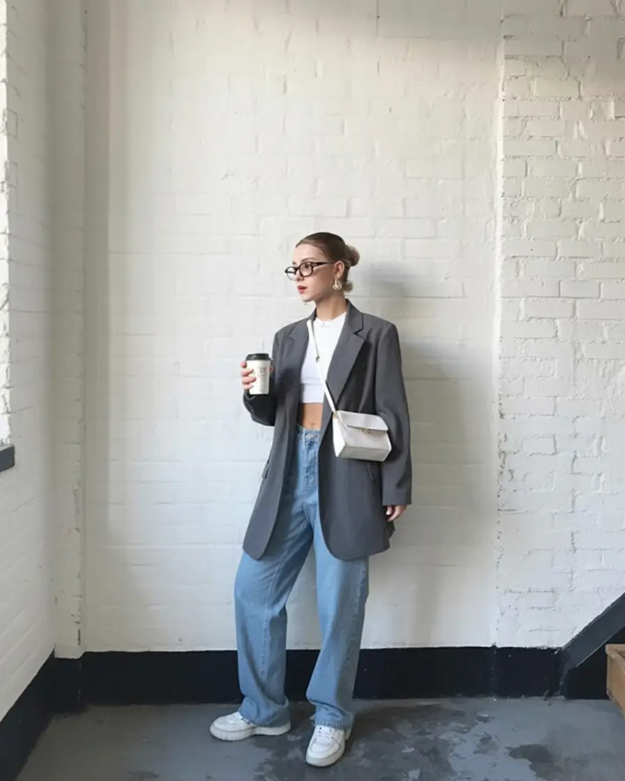 trendy spring style ideas 2026+Boxy Blazers & Soft Denim: Spring’s Street-Style Uniform