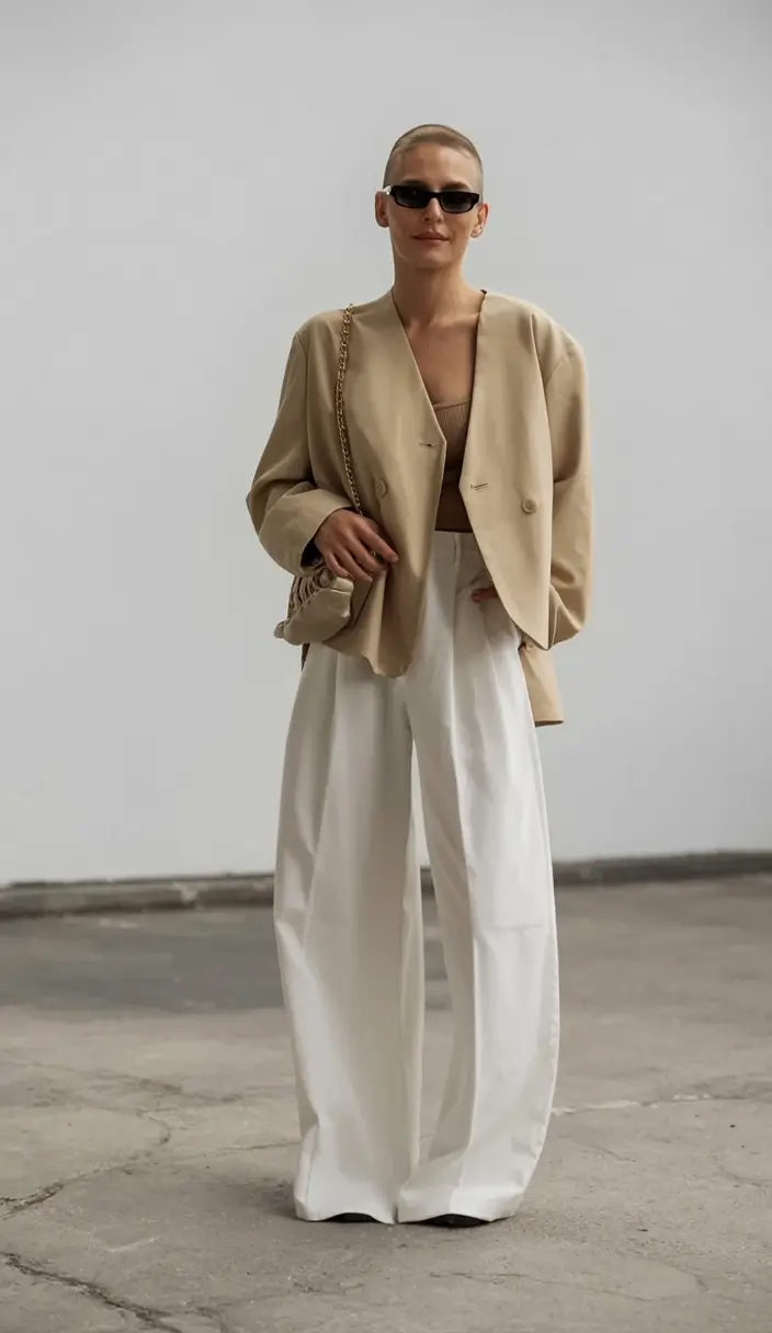 trendy spring style ideas 2026+Neutrals With Volume: Power Dressing, Softened
