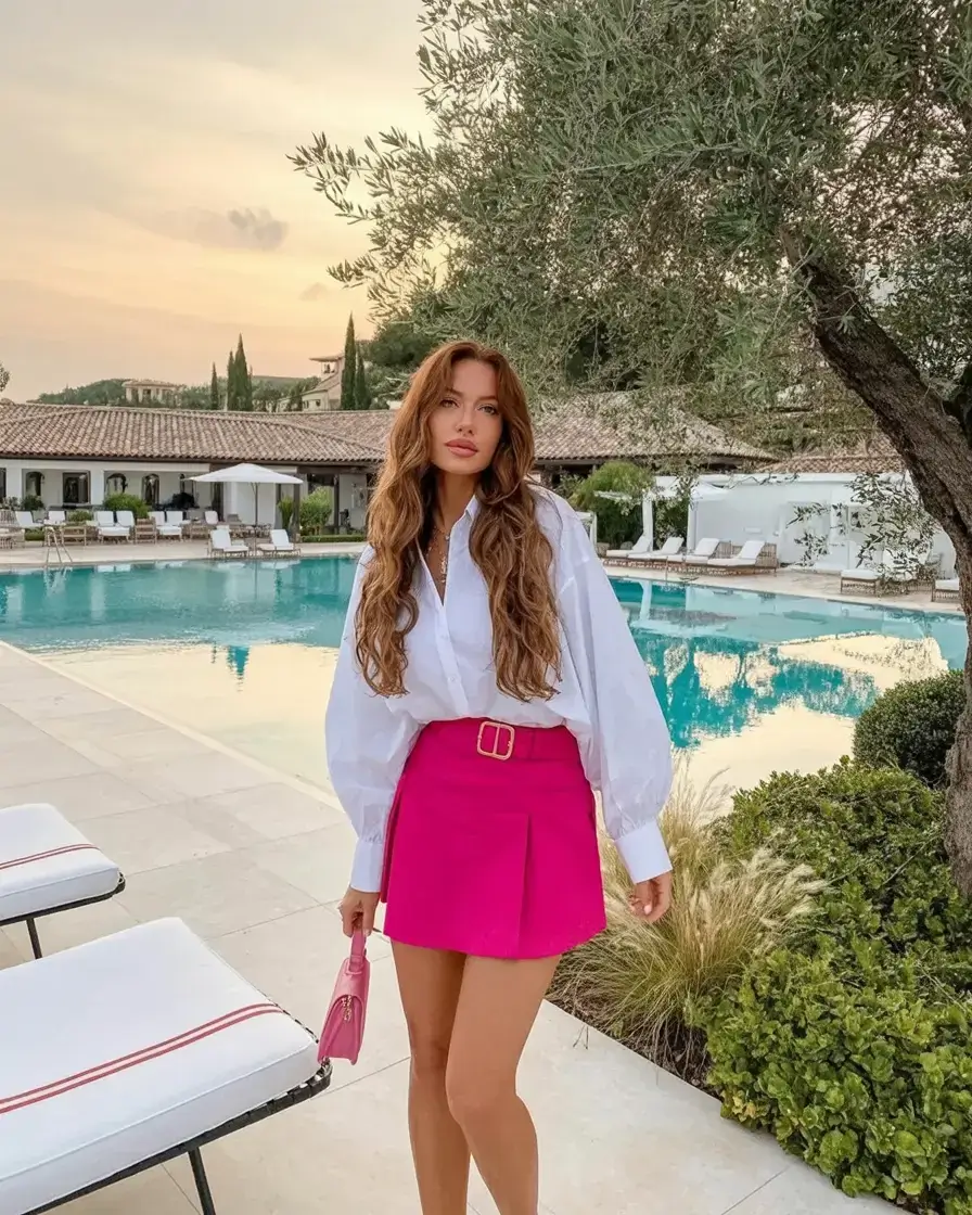 versatile spring skirt outfits 2026 Bold Meets Buttoned-Up