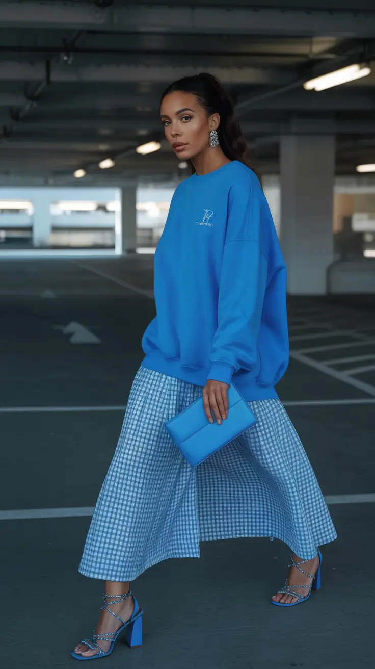 vibrant spring outfits for women over 30 2026+Modern Blues with a Retro Twist