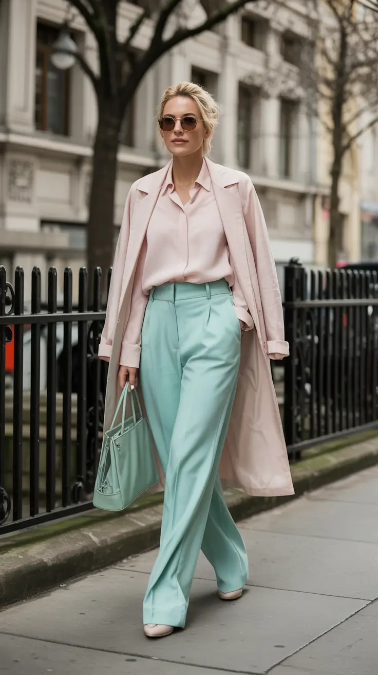 vibrant spring outfits for women over 30 2026+Cotton Candy Cool Girl