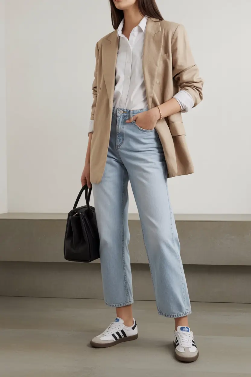workwear spring blazer outfits 2026 Office-Ready with an Athletic Edge