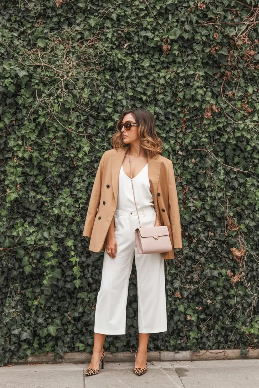 workwear spring blazer outfits 2026 Warm Earth Tones With Personality