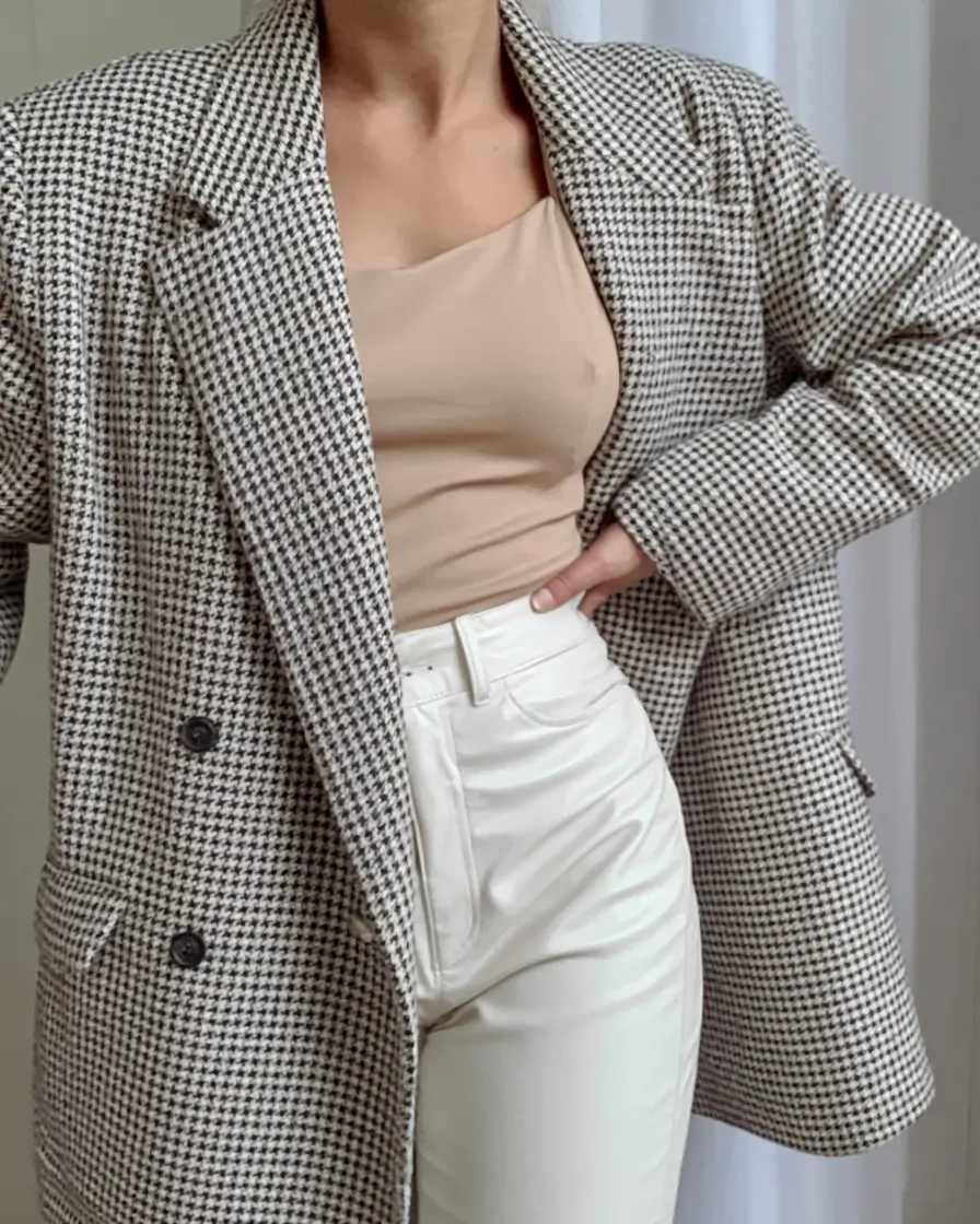 workwear spring blazer outfits 2026 Heritage Pattern, Modern Fit