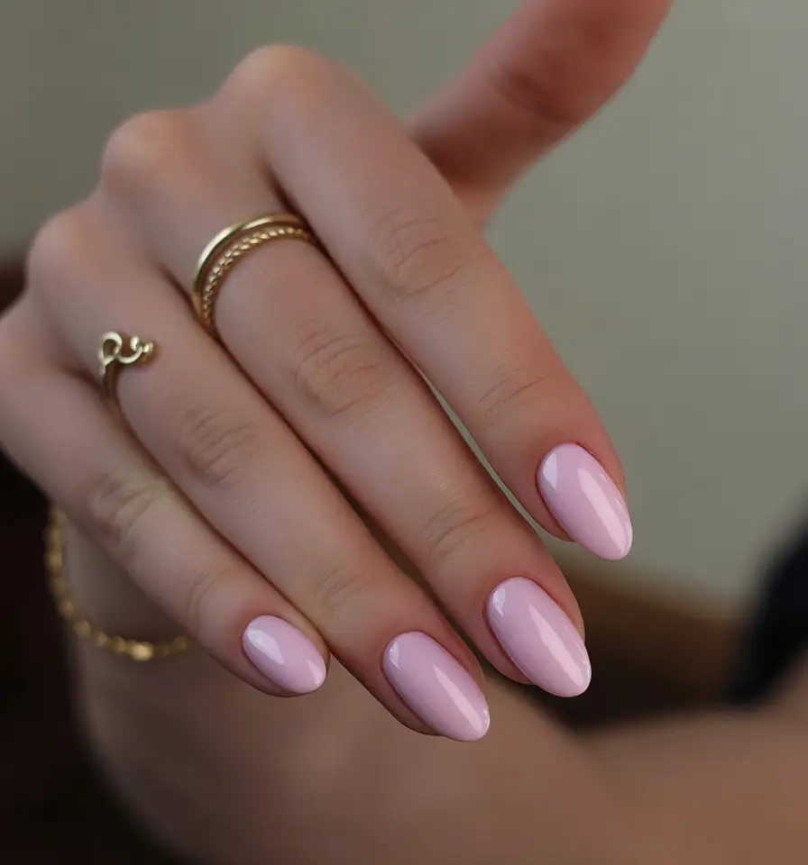 aesthetic spring almond nails 2026 Classic Baby Pink Almond