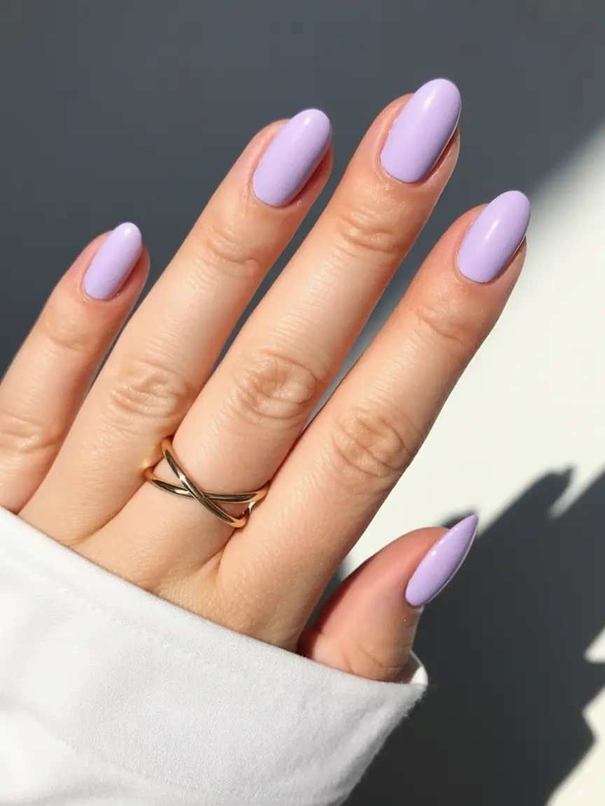 aesthetic spring almond nails 2026 Soft Lavender Everyday Almond