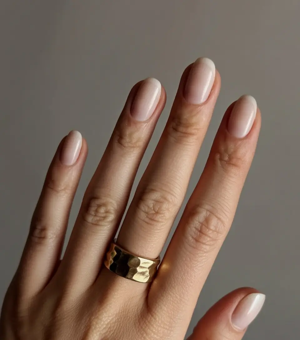 aesthetic spring almond nails 2026 Sheer Almond Glaze — The Minimalist Glow