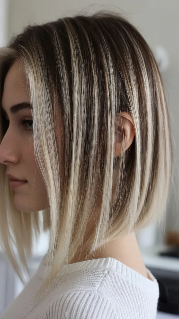 angled spring bob haircut ideas 2026 Champagne-Blonde-Angle-with-Diffused-Highlights