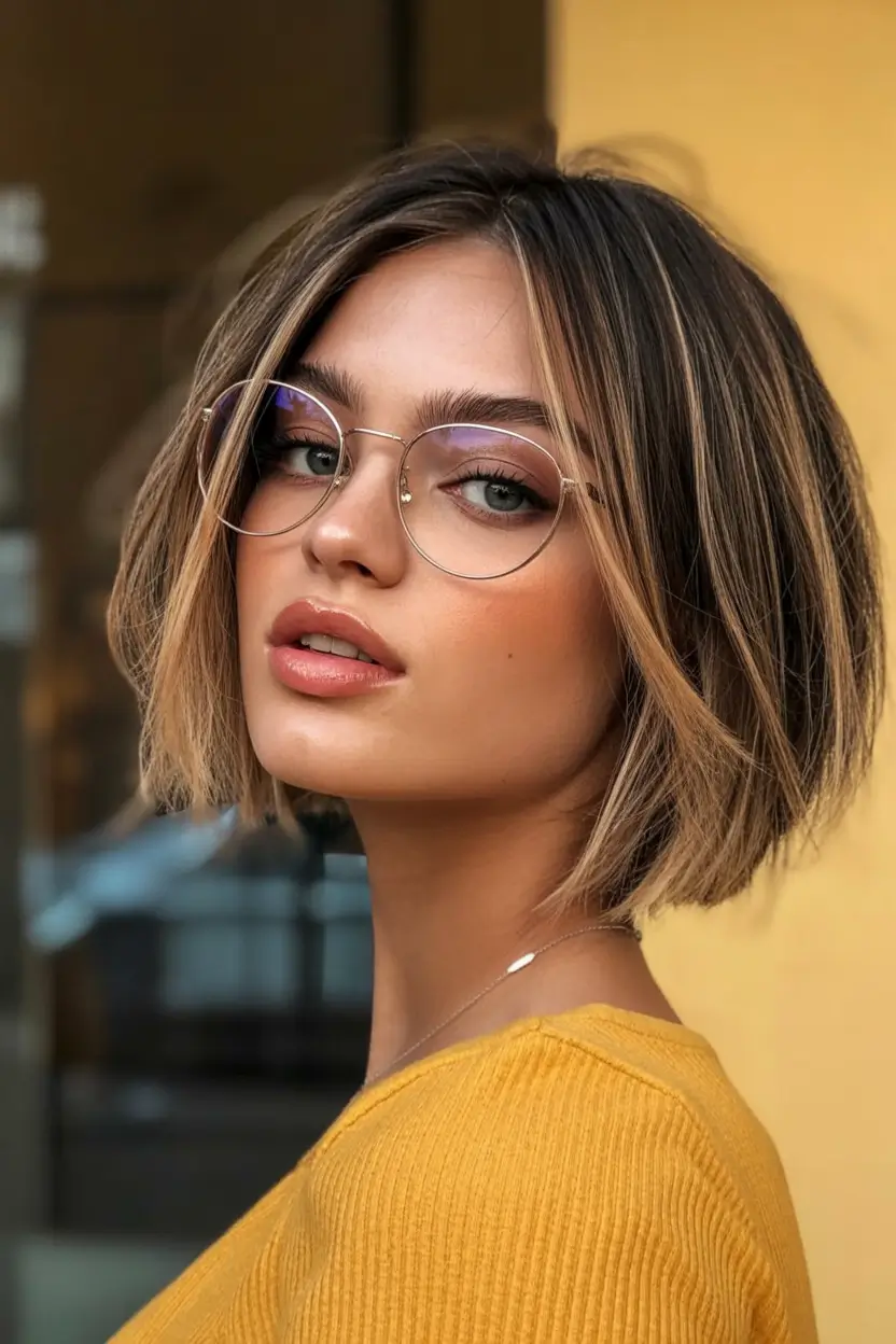 angled spring bob haircut ideas 2026 Chin-Grazing-Honey-Bob-with-Rounded-Spring-Volume